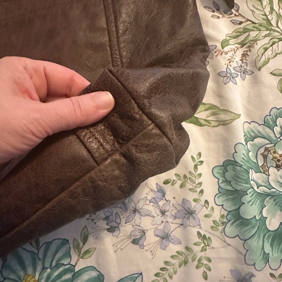 Satchel Brand Large Heidi Leather Mustang Limited Chocolate Crossbody Hobo Bag - Picture 2 of 10